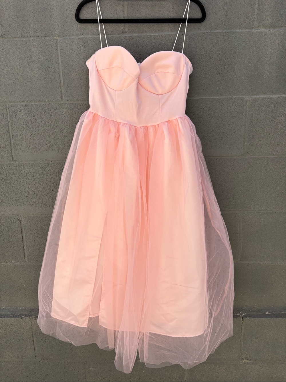 Pink Tulle Party Dress with Sweetheart Bodice